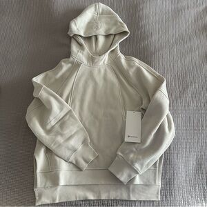 NWT XS/S Lululemon Scuba Oversized Side-Slit Hoodie - Bone off white